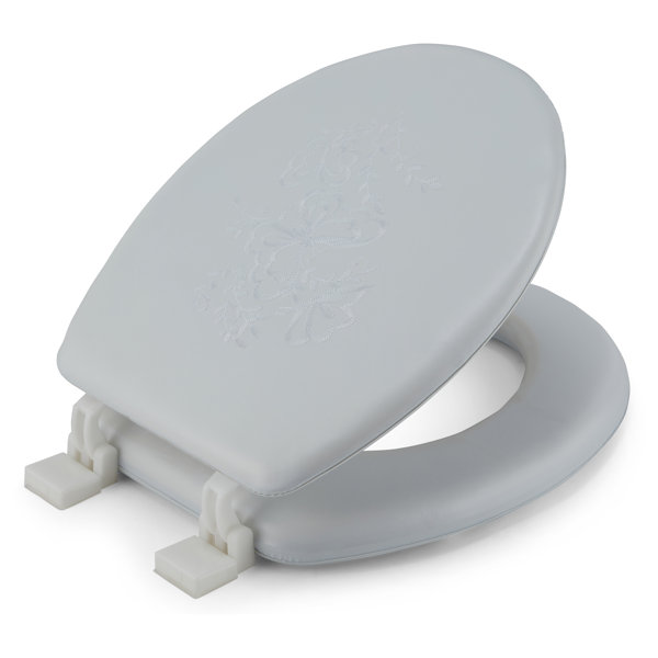 J&V Textiles Embroidered Soft Round Cushioned Toilet Seat & Reviews